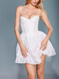 Diynav Women's Pure Style Sexy Sling Dress High-End Temperamented Wedding Dress A-Word Dress Woman