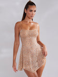 Diynav Women's Hot Diamond Sexy Perspective Sling Dress Skirt Dress Dress Dress Banquet Dress Dress