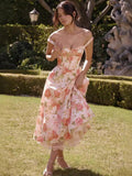 Diynav Sale Of New Sexy Slings Print Dress Mid-Length Dress High-End Temperament Thin Tie Dress Dress Dress Dress