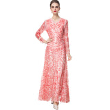 Diynav Industry Yellow Liliu Sexy V-Necked Banquet Long Dress Dresses New Women's Spring And Autumn 2025