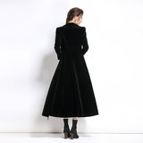 Diynav Temperament Long-Sleeve Windy Wind Coat For Women's Autumn And Winter 2025 New Black Tid Of Breath