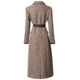 Diynav Collar Hairy PU Splicing Single Row Buckle Long-Sleeved Long-Sleeved Long-Sleeve Coat Women's New Autumn And Winter 2024