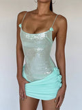 Diynav Women's Sexy Perspective View Of The Sling Dress With The Temperament Of The Dress Body Flowers