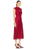 Diynav New Hot Women's Long Hot Diamond Sexy Flower Dress Dinner Dress Temperament Ass