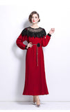 Diynav Women's Clothing 2024 New Heavy Industry Nail Polish Shiny Dress Temperament Lantern Sleeve Pressure Laminated Long Dress