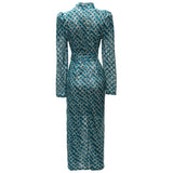 Diynav Fork Straight Collar Nail Buckle Tangle Folded Cheongsam Dress Women's New Spring And Summer 2025