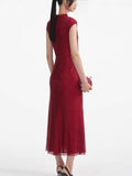 Diynav New Hot Women's Long Hot Diamond Sexy Flower Dress Dinner Dress Temperament Ass