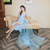 Diynav Dress 2024 New Three-Dimensional Flowers With Corset Dress High-End Fine Shiny Fishtail Dress
