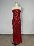 Diynav Suspension Dress Red New 2025 High-End Long Evening Dress Sexy Lien Dress