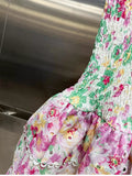 Diynav Style Color Print Tight Chest Short Skirt Hollow To Take The Lot Of Leaves On The Side Of The Slimmed Dress Dress Woman