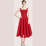 Diynav Hepburnian Niche Temperament Retro Sling With Large Hem Pendulum Sling Dress Fluffy Dress Dress