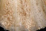 Diynav Dress Female Solo Performance Suit Pony Dress Long Annual Meeting Host Gold Dress
