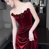 Diynav Toasted Girl Spring And Autumn 2024 New High-End Famous Lady Dress In The Morning Dress With A Breast-Wearing Sexy Fishtail Evening Dress