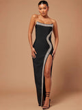 Diynav Industry Bandage Dress Fish Bone Stender Diamond Bra Open Bosom Dress Dress Dress Women's Clothing Explosion