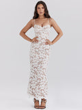 Diynav High-End Women Decor With Thin Sexy Sling Dress Dress Long Dress Buns Hip Dress