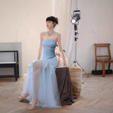Diynav Dress 2024 New Offshore Necromanquin Smear Dress Visual Shiny Mesh Dress