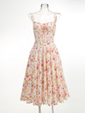 Diynav Sale Of New Sexy Slings Print Dress Mid-Length Dress High-End Temperament Thin Tie Dress Dress Dress Dress