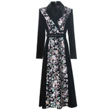 Diynav Industry Liliang Long Sleeve Long Sleeves Long-Sleeved Dress + Belt Autumn Women's New 2024
