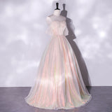 Diynav Dress Bride 2025 New One-Word Shoulder Mesh Screen Appearance Thin Annual Banquet Art Show Host Evening Dress