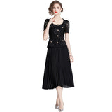 Diynav Embroidered Dress Square Understanding Temperament Chiffon 100-Fold Skirt Belt To Collect Thin