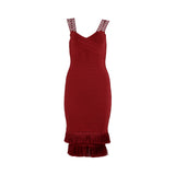 Diynav Bandage Dress Red Sexy Lace Bag With Sling Dress Burst