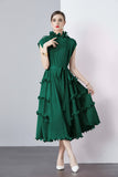Diynav Dress Sweet Wooden Ear-Stupling Long Heavy Industry Folding Haewn Dress Women 2025 Spring And Summer