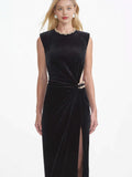 Diynav Temperament Sleeveless Sex Hollow Banquet Bag Ass Evening Dress Tight Bridesmaid Dress