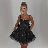 Diynav Sexy Shoulderless Strap-Less Braided Sleeveless Body-Cuffed Dress Super Short Skirt Black Small Gift