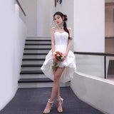 Diynav Dress Spring And Summer New Marshmallows Bare Back Ponsy Sling Dress Adult Birthday Party Dress