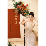 Diynav Dress Corset Dress Temperament Famous High-End Goddess Fan High-End Banquet Toasting Clothes Light Fishtail Dress