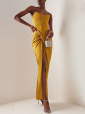 Diynav Autumn Women's French Sexy Sling Dress Dress High-End Open Skirt Dress Dress