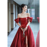 Diynav 2024 New Bridal Autumn Dress High-End Light Luxury Niche Engagement Dress Host Performance Suit