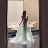 Diynav Dress With Bra Dress New Female Spring And Autumn Senior Sense Of The Birthday Dress Tug Tail Birthday Dress Party