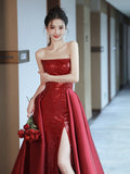 Diynav 2024 New Bridal Autumn Dress High-End Light Luxury Niche Engagement Dress Host Performance Suit