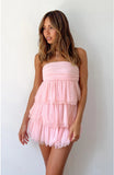 Diynav Women's New Breast-Wearing Dress Women's Summer Babes Short Cake Ponbo Skirt