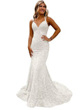 Diynav Ball Dress Body-Bagged Fishtail Small Tail Evening Dress Fine Shoulder-Band V-Neck Party Dress