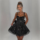 Diynav Sexy Shoulderless Strap-Less Braided Sleeveless Body-Cuffed Dress Super Short Skirt Black Small Gift