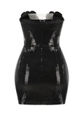 Diynav And Winter New Sexy Hottie Dress Body Squint Flowers Ass Banquet Breast-Scaring Dress