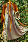 Diynav Large-Size Korean Velvet Belt Color Clove Digital Flower Dress Dress Pyjamas