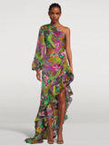 Diynav Sexy Sleeves Irregular Lotus Leafy Dress Temperament Holiday Dress Dress Dress Dress Dress