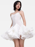 Diynav Summer New Body-Repair Sexy Perspective Sling Dress High-End Temperament Lotus Leaf Skirt Small Dress Dress