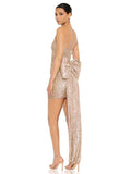 Diynav Women's Glide Sexy Bag Butt-Meared Thoracic Dress Can Be Removed Large Bow Decorative Dress Dress