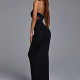 Diynav Heart-Bursting Dress Sexy Sling Diamond Chain Long Body-In-Handling Bandatry Dress