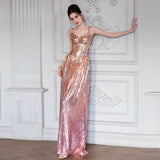 Diynav Dress Dress Dress Women Senior Sense Flashing Slings Bridal Banquet Host High-End Light Luxury Niche