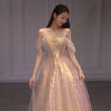 Diynav Dress Bride 2025 New Net Yarn Thin Annual Banquet Host Mermaid Shoulder Evening Dress Woman