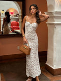 Diynav High-End Women Decor With Thin Sexy Sling Dress Dress Long Dress Buns Hip Dress
