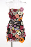 Diynav Women's New Sexy Body Trim Corset Dress Flower Decoration A Skirt Banquet Evening Dress Dress