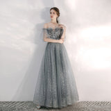 Diynav Dress Woman 2025 New Summer Toast Dress Bride Engagement Banquet Temperament Gray Long Bridesmaid Suit
