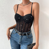 Diynav Selling Ins Flash Squint Fish Bone Repair Sexy High-End Jumpsuit