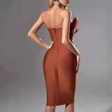 Diynav New Long Fashion Dress Brated Ostrich Hair High-End Temperament Banded Dress Woman